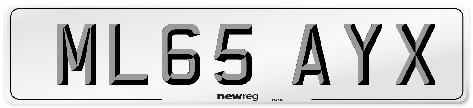 ML65 AYX Number Plate from New Reg
